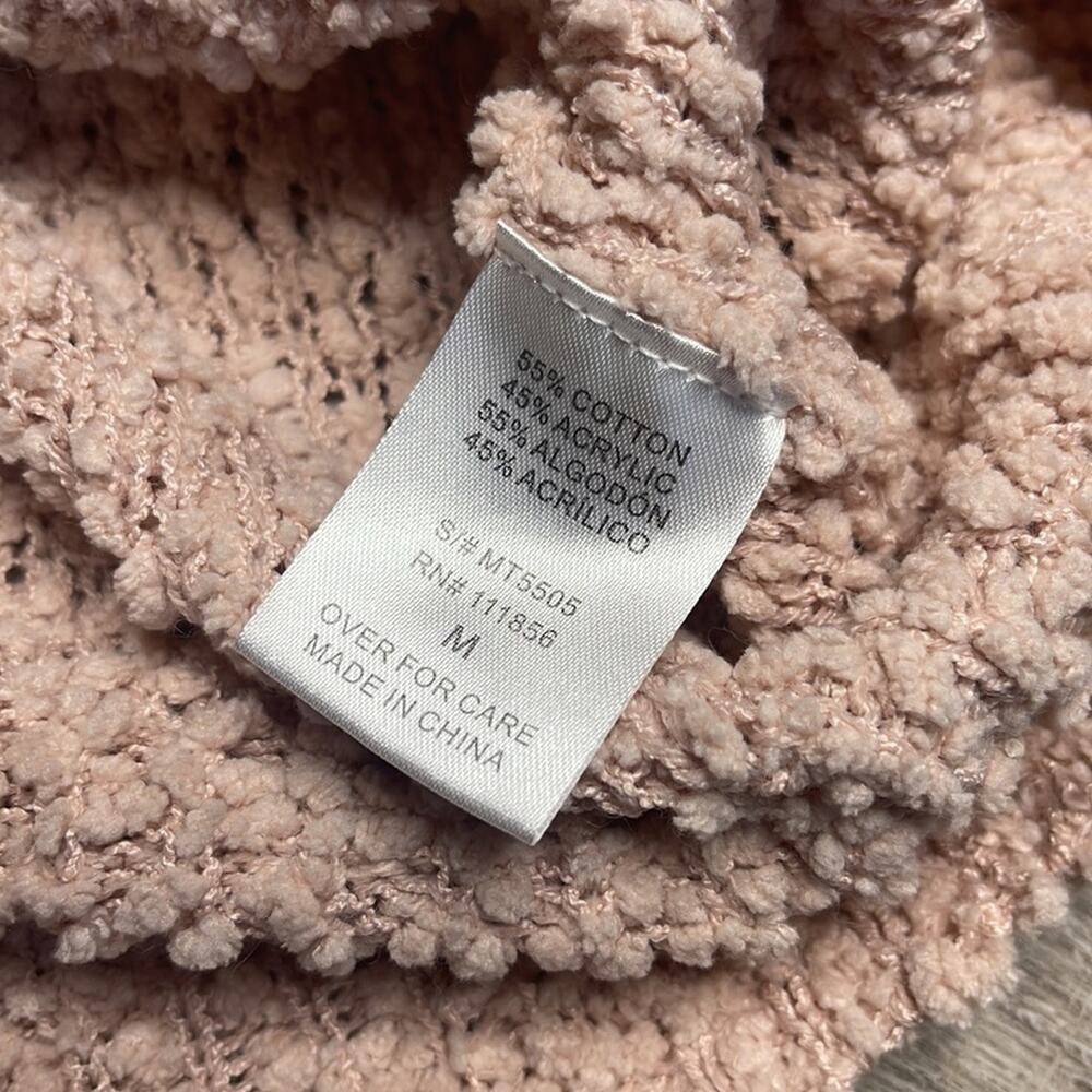 CHERISH Blush Pink Knit Teddy Short Sleeve Pullover Sweater - Picture 5 of 8